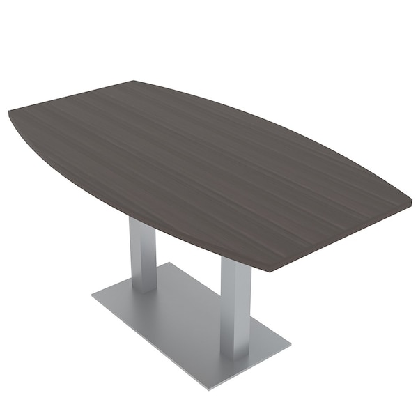 33.5 in W, 59.5 in L, 29 in H, Engineered Wood Top, Brown